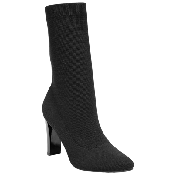 CIRCUS By SAM EDELMAN Joy Knit Sock Mid Calf Boots Sz 8 Black - Picture 1 of 8